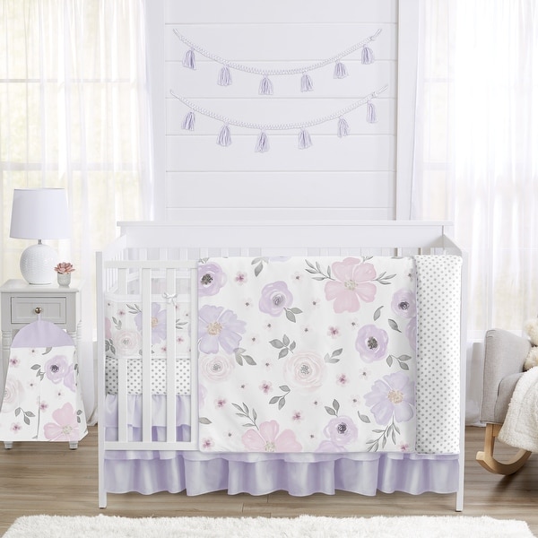 Boho Floral Girl Sweet Jojo Designs 6pc Crib Bedding BreathableBaby Breathable Mesh Liner Bohemian Watercolor Bed Bath Beyond 38424351